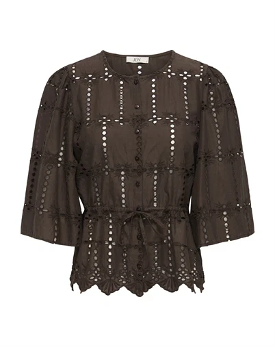 JDY - JDYJojo Anglaise Bluse - Chocolate Brown 